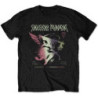 SMASHING PUMPKINS T-SHIRT  LARGE UNISEX BLACK  SHINY