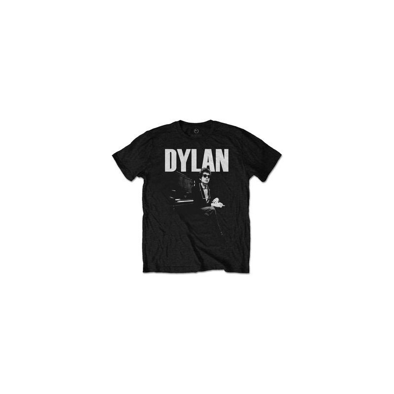 BOB DYLAN MEN'S TEE: AT PIANO (SMALL)