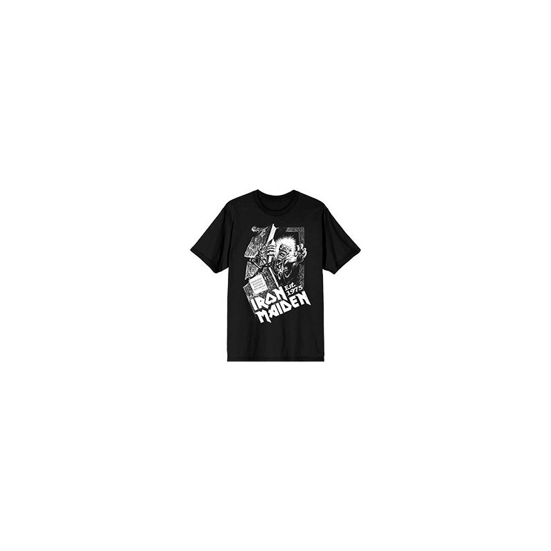 IRON MAIDEN UNISEX T-SHIRT: EST. 1975 NO PRAYER GRAVE (BLACK)á