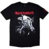 IRON MAIDEN UNISEX T-SHIRT: 50 TROOPER CHARGE WHITE (BLACK) (SLEEVE PRINT)