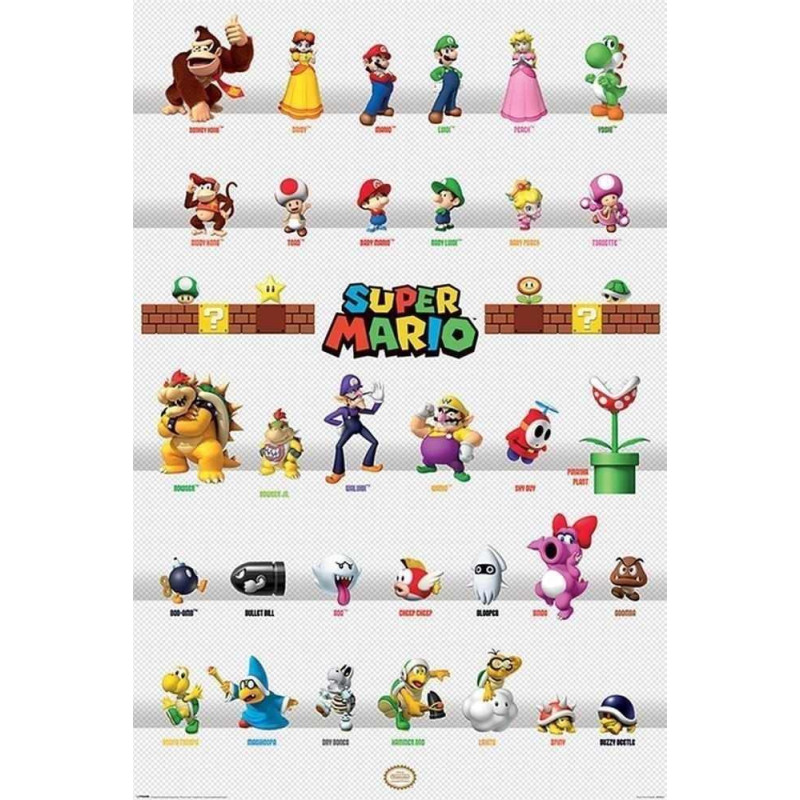 NINTENDO: PYRAMID - SUPER MARIO - CHARACTER PARADE (POSTER MAXI 61X91,5 CM)