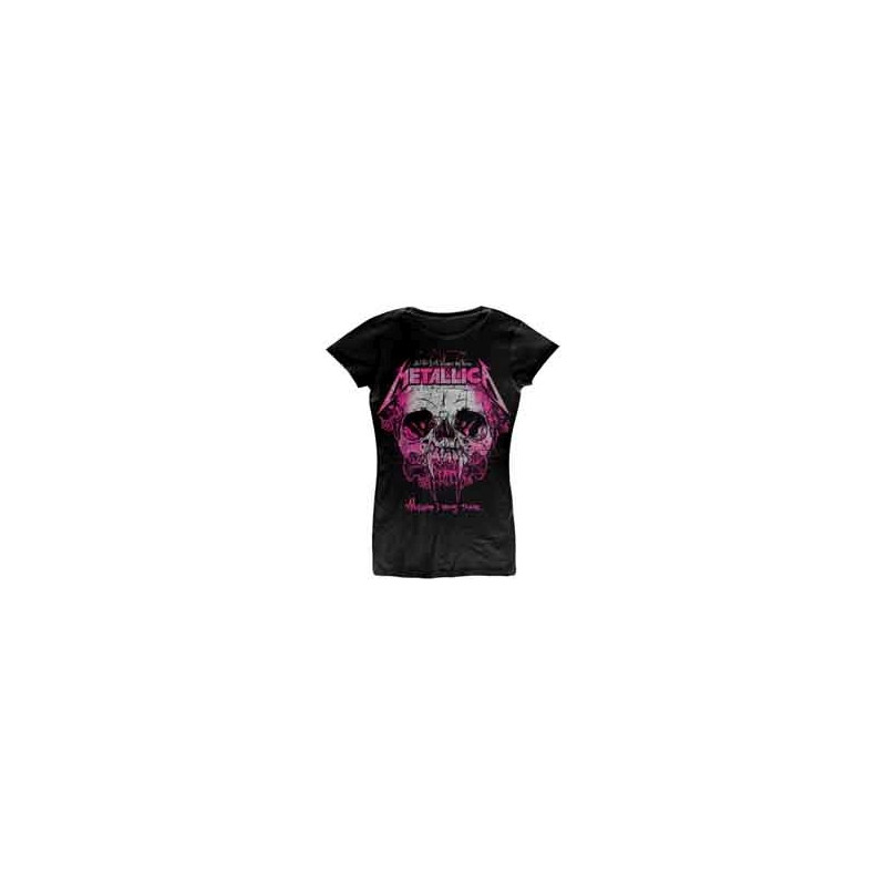 METALLICA T-SHIRT  SMALL LADIES BLACK  WHEREVER I MAY ROAM