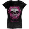METALLICA T-SHIRT  SMALL LADIES BLACK  WHEREVER I MAY ROAM