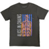 ALICE IN CHAINS UNISEX STONE WASH T-SHIRT: SKELETAL (CHARCOAL GREY)
