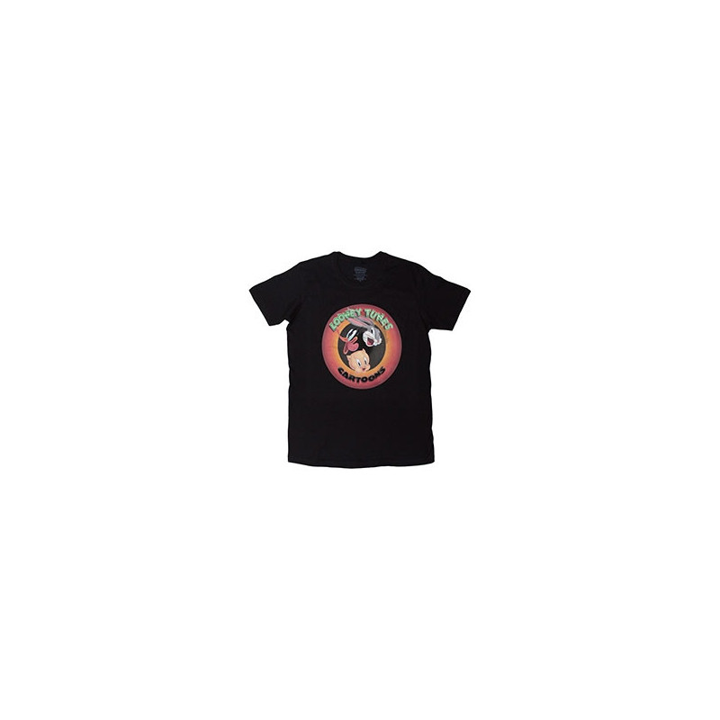 LOONEY TUNES UNISEX T-SHIRT: CARTOONS (BLACK)