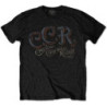 CREEDENCE CLEARWATER REVIVAL UNISEX TEE: CCR (LARGE) BLACK UNISEX
