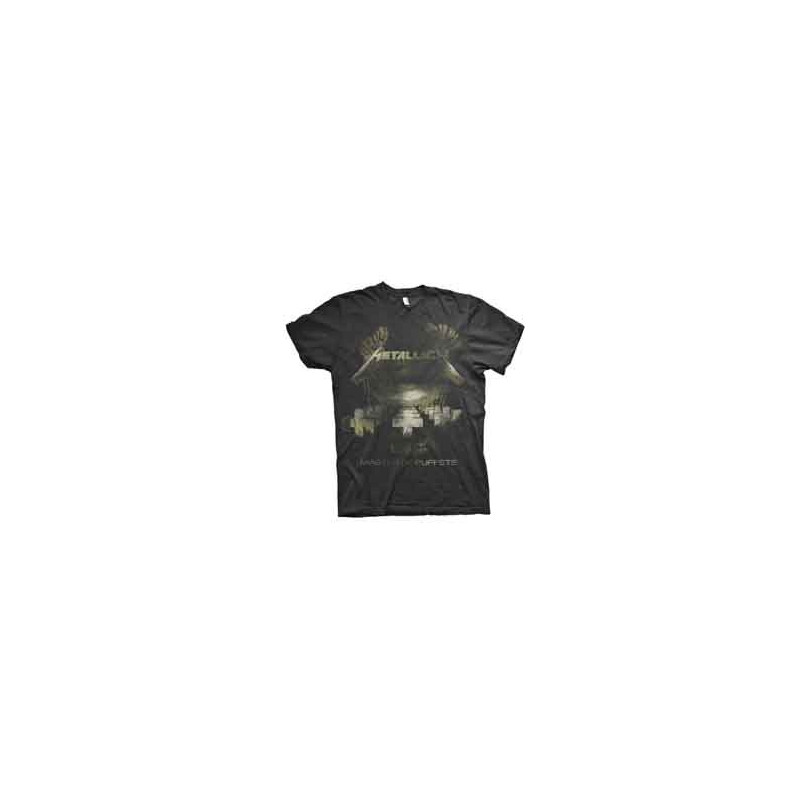 METALLICA UNISEX TEE: MASTER OF PUPPETS DISTRESSED (SMALL)