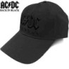 AC/DC UNISEX BASEBALL CAP:BACK IN BLACK (BLACK)