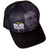 BOB MARLEY UNISEX MESH BACK CAP:LOGO & FACE (BLACK)