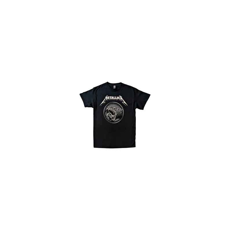 METALLICA UNISEX T-SHRT:BLACK ALBUM POSTER (BLACK)