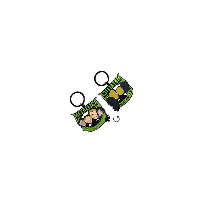 METALLICA KEYCHAIN:SINCE 1981 HEADS (DOUBLE SIDED)