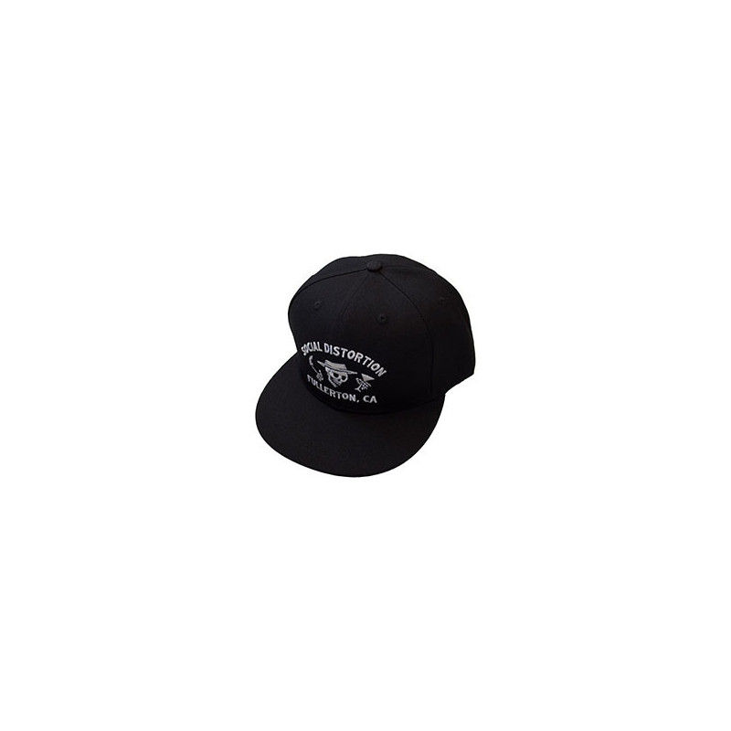 SOCIAL DISTORTION UNISEX SNAPBACK CAP:FULLERTON SKELLY (BLACK)