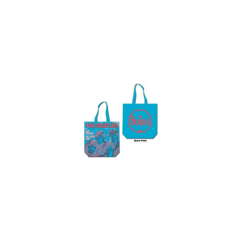 THE BEATLES COTTON TOTE BAG:LADY MADONNA (BLUE) BACKPRINT