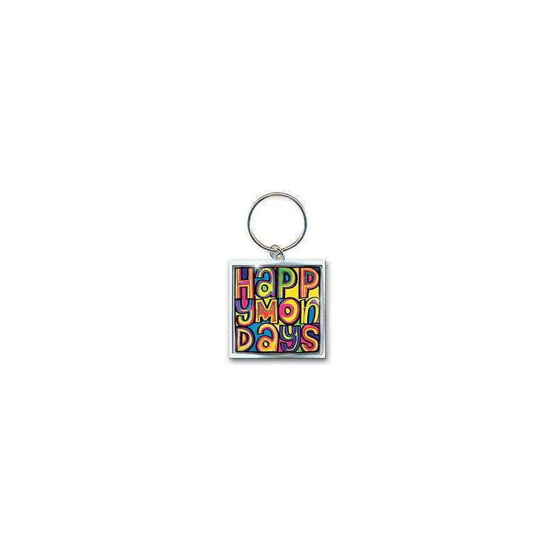 HAPPY MONDAY KEYCHAIN:DAYGLO LOGO (PHOTO PRINT)