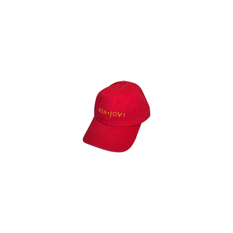 BON JOVI UNISEX BASEBALL CAP:ORIGINAL LOGO (RED)