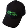 TYPE OR NEGATIVE NISEX BASEBALL CAP:TEXT LOGO (BLACK)