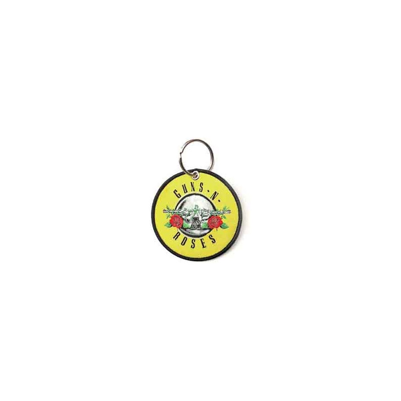 GUNS N'ROSES PATCH KEYCHAIN:CLASSIC CIRCLE LOGO (DOUBEL SIDED)