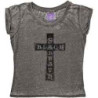 BLACK SABBATH LADIES BURNOUT : VINTAGE CROSS (CHARCOAL GREY)