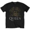 QUEEN T-SHIRT  L BLACK UNISEX  CREST