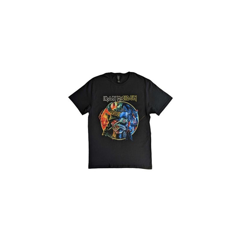 IRON MAIDEN T-SHIRT  MEDIUM UNISEX BLACK  THE FUTURE PAST TOUR '23 CIRCLE ART