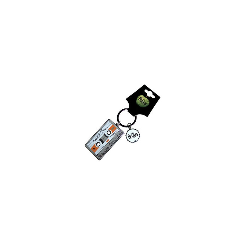THE BEATLES KEYCHAIN: NOW & THEN CASETTE (DOUBLE SIDED)