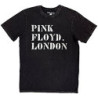 PINK FLOYD UNISEX STONE WASH:STENICL LOGO (BLACK)