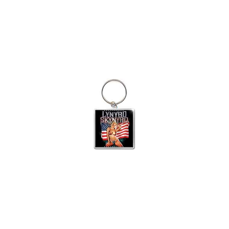 LYNYRD SKYNYRD KEYCHAIN: AMERICAN FLAG (PHOTO PRINT)
