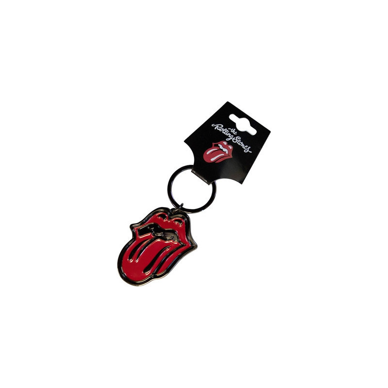 THE ROLLING STONES KEYCHAIN: CLASSIC TONGUE BLACK