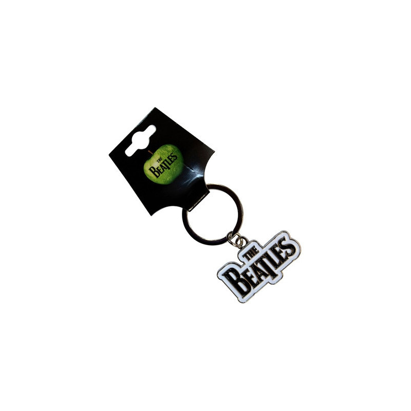 THE BEATLES KEYCHAIN: DROP T LOGO (BLACK)