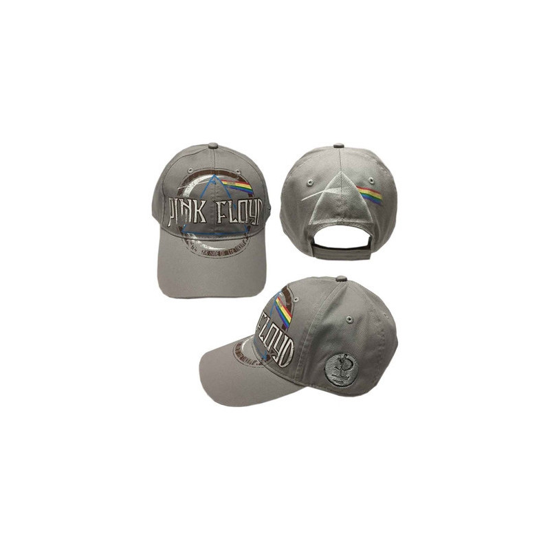 PINK FLOYD UNISEX BASEBALL CAP: DARK SIDE OF THE MOON ALBUM DISTRESSED (GREY)