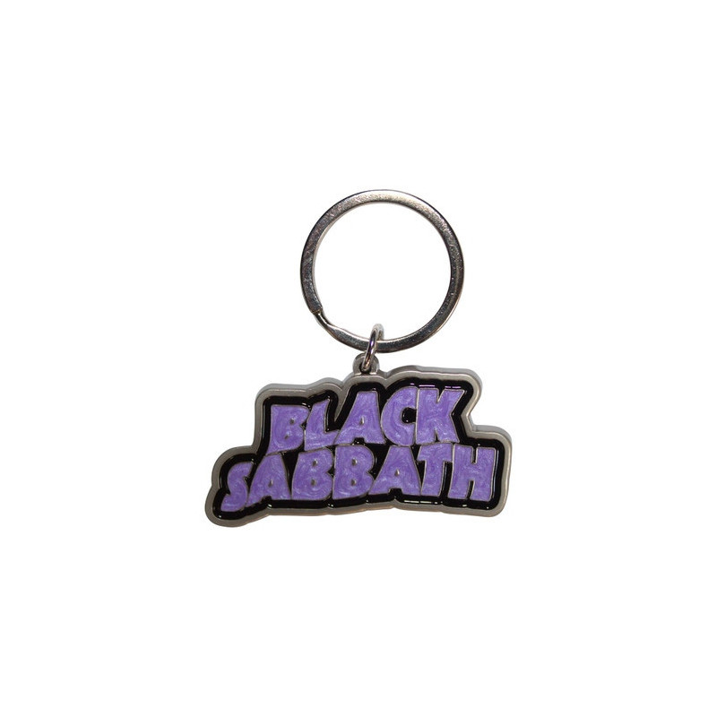 BLACK SABBATH KEYCHAIN: WAVY LOGO BORDERED
