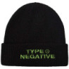 TYPE O NEGATIVE UNISEX BEANIE HAT: TEXT LOGO (BLACK)