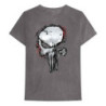 MARVEL COMICS UNISEX T-SHIRT: PUNISHER METALLIC SKULL (CHARCOAL GREY) (LARGE)