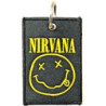 NIRVANA PATCH KEYCHAIN: HAPPY FACE (DOUBLE SIDED)