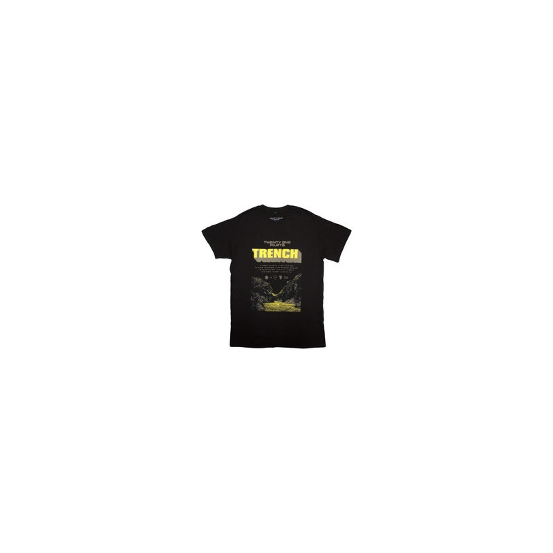 TWENTY ONE PILOTS UNISEX T-SHIRT: TRENCH CLIFF (BLACK) (LARGE)