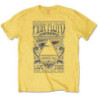 PINK FLOYD UNISEX T-SHIRT: CARNEGIE HALL POSTER (YELLOW) (SMALL)