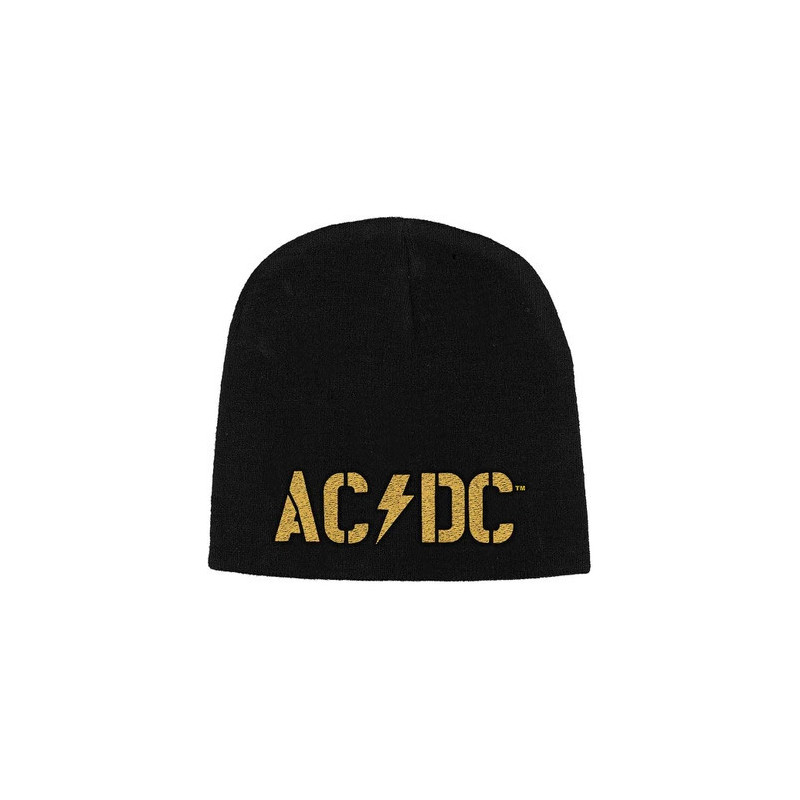 AC/DC UNISEX BEANIE HAT: PWR-UP BAND LOGO (BLACK)