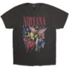 NIRVANA UNISEX STONE WASH T-SHIRT: IN UTERO VINTAGE COLLAGE (CHARCOAL GREY) (MEDIUM)