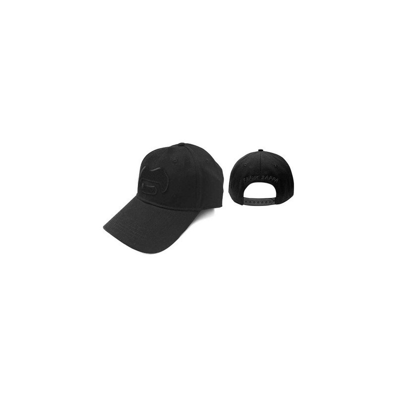 FRANK ZAPPA UNISEX BASEBALL CAP: BLACK MOUSTACHE (BLACK)