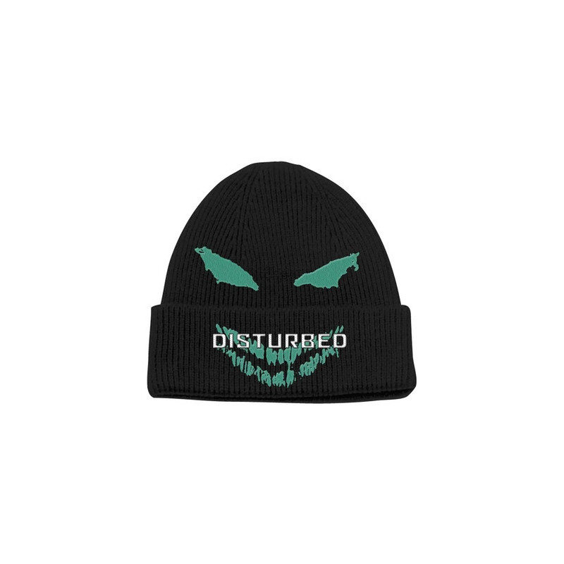 DISTURBED UNISEX BEANIE HAT:GREEN FACE