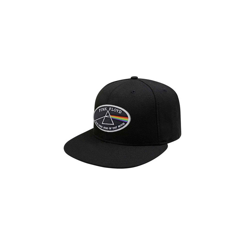 PINK FLOYD UNISEX SNAPBACK CAP: THE DARK SIDE OF THE MOON WHITE BORDER (BLACK)