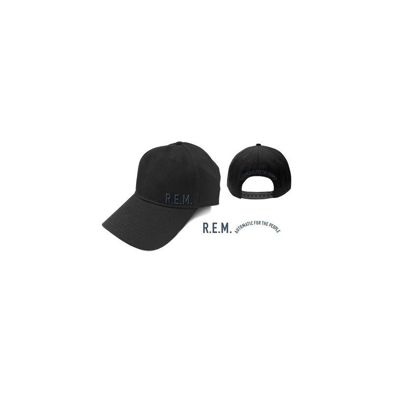 R.E.M. UNISEX BASEBALL CAP: AUTOMATIC FOR THE PEOPLE (BLACK)