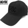 AC/DC UNISEX BASEBALL CAP:BACK IN BLACK (BLACK)