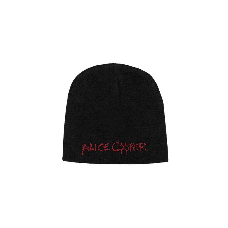 ALICE COOPER UNISEX BEANIE HAT: LOGO (BLACK)