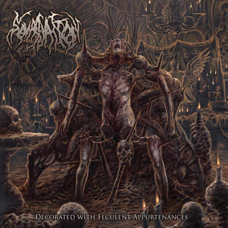 DECORATED WITH FECULENTAPPURTENANCES